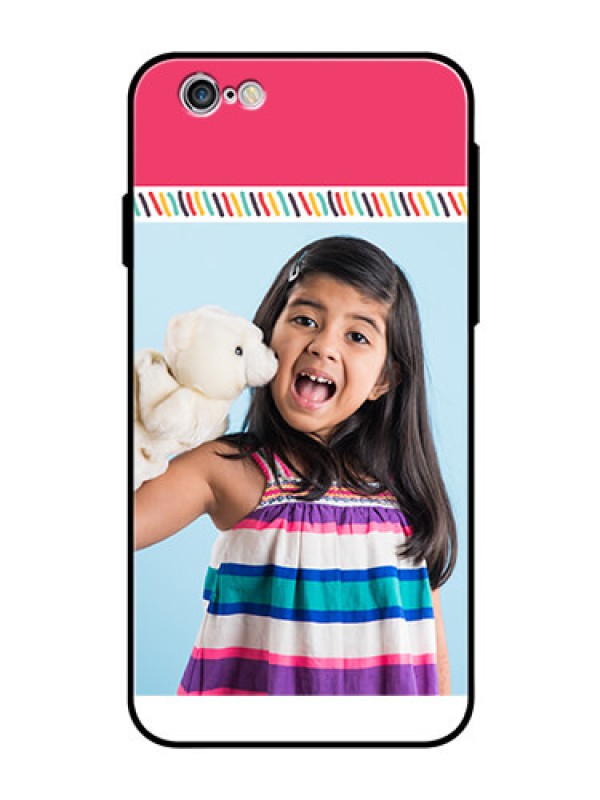Custom Apple iPhone 6 Personalized Glass Phone Case  - Line art design