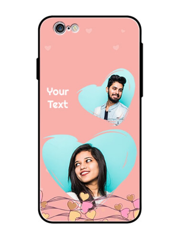 Custom Apple iPhone 6 Custom Glass Mobile Case  - Love Doodle Design