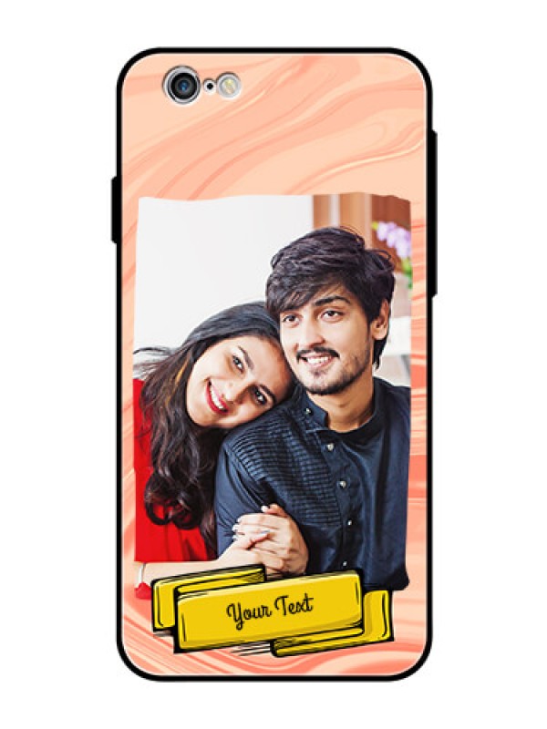 Custom Apple iPhone 6 Personalized Glass Phone Case  - Marble Texture Design