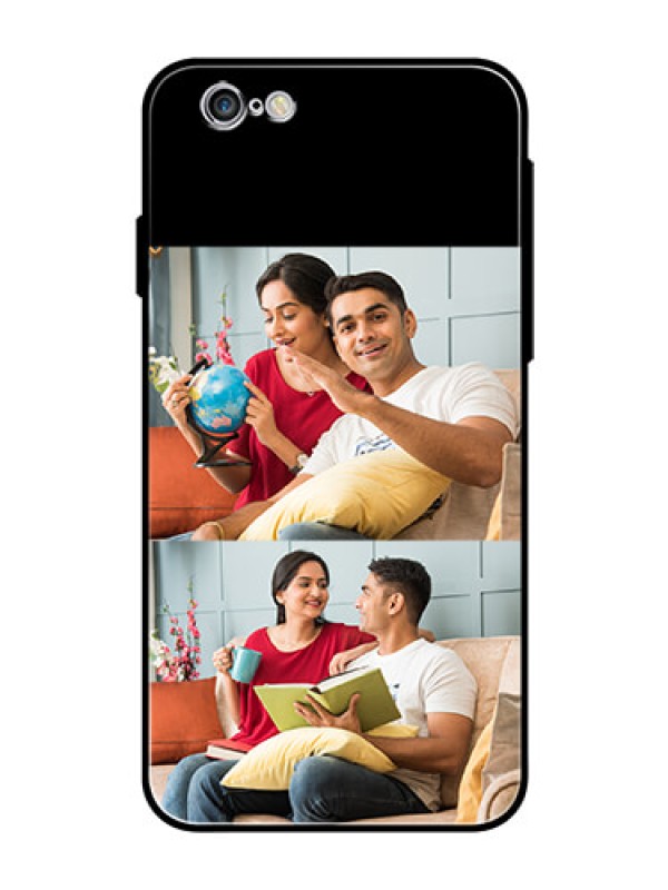 Custom Iphone 6 2 Images on Glass Phone Cover