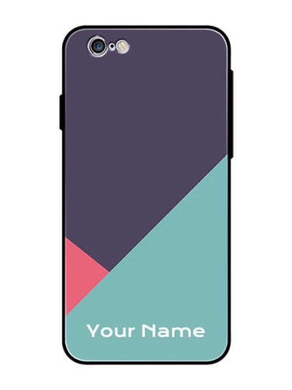Custom iPhone 6 Custom Glass Mobile Case - Tri Color abstract Design
