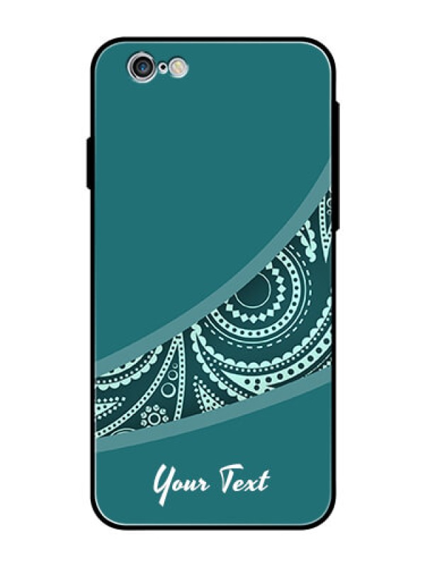 Custom iPhone 6 Photo Printing on Glass Case - semi visible floral Design