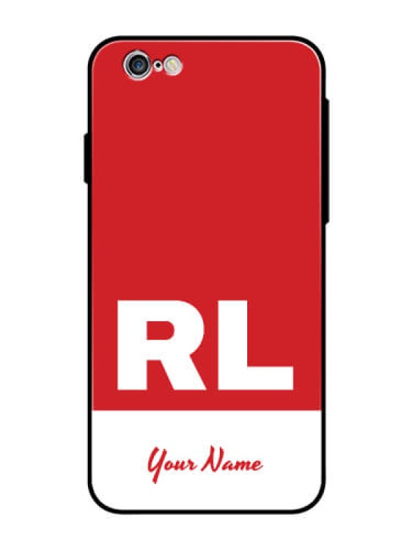 Custom iPhone 6 Personalized Glass Phone Case - dual tone custom text Design
