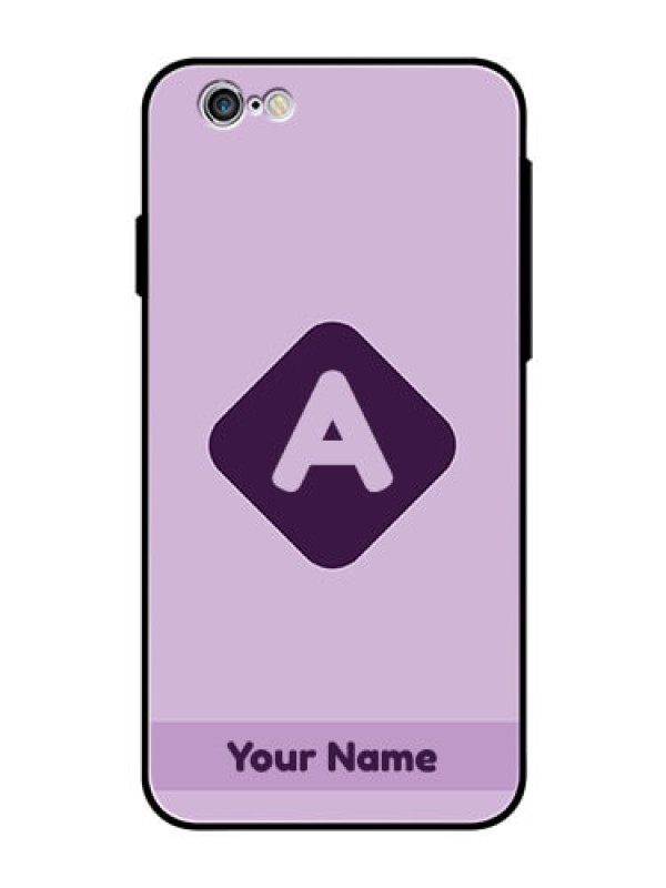 Custom iPhone 6 Custom Glass Mobile Case - Custom Letter in curved badge Design