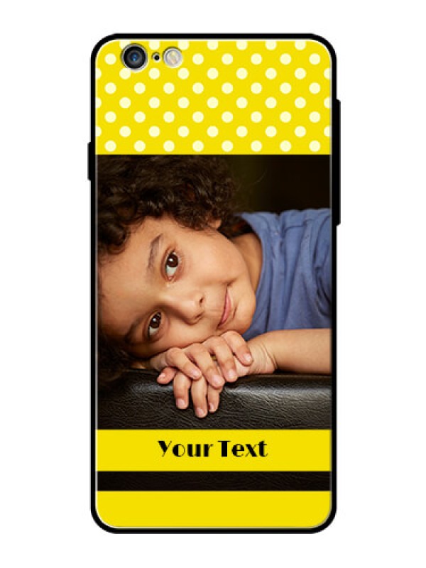 Custom Apple iPhone 6S Plus Custom Glass Phone Case  - Bright Yellow Case Design