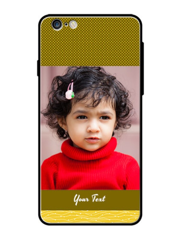 Custom Apple iPhone 6S Plus Custom Glass Phone Case  - Simple Green Color Design