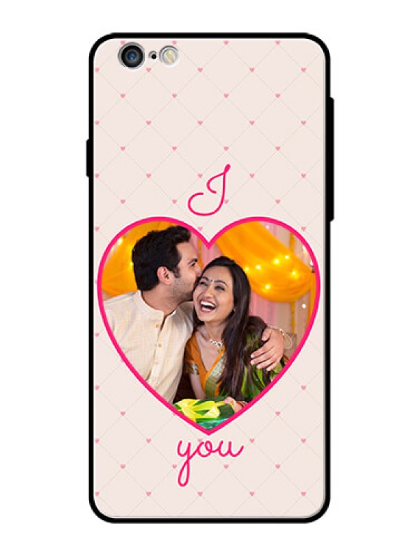 Custom Apple iPhone 6S Plus Custom Glass Mobile Case  - Heart Shape Design