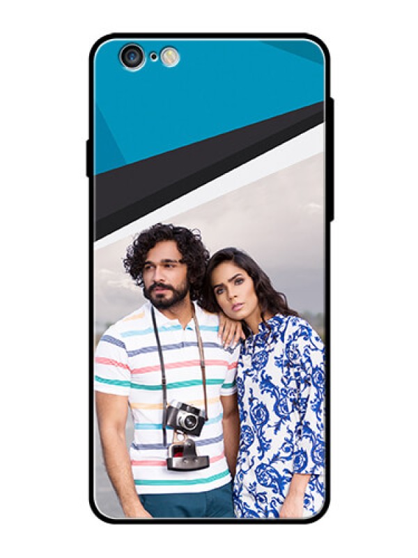 Custom Apple iPhone 6S Plus Photo Printing on Glass Case  - Simple Pattern Photo Upload Design