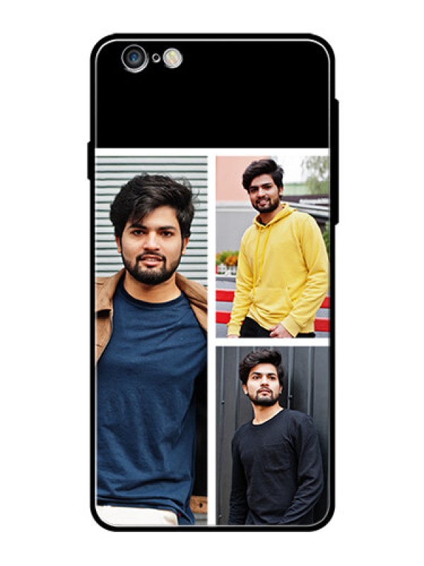 Custom Apple iPhone 6S Plus Photo Printing on Glass Case  - Upload Multiple Picture Design