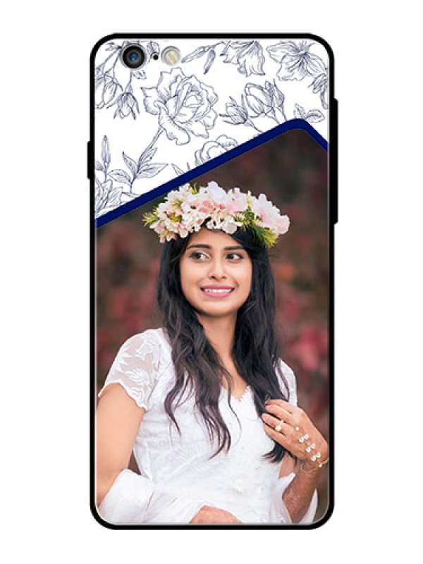 Custom Apple iPhone 6S Plus Personalized Glass Phone Case  - Premium Floral Design
