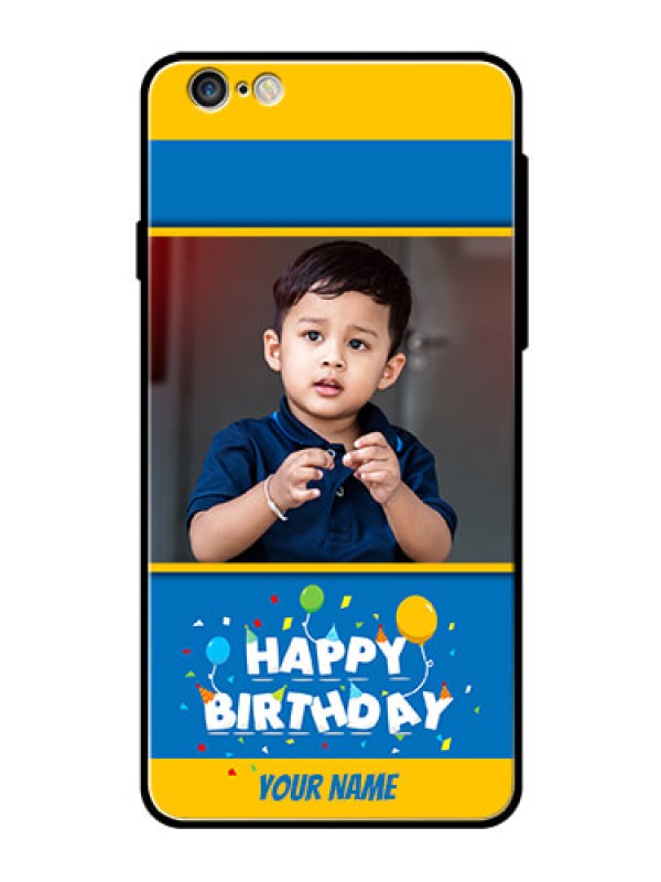 Custom Apple iPhone 6S Plus Custom Glass Mobile Case  - Birthday Wishes Design