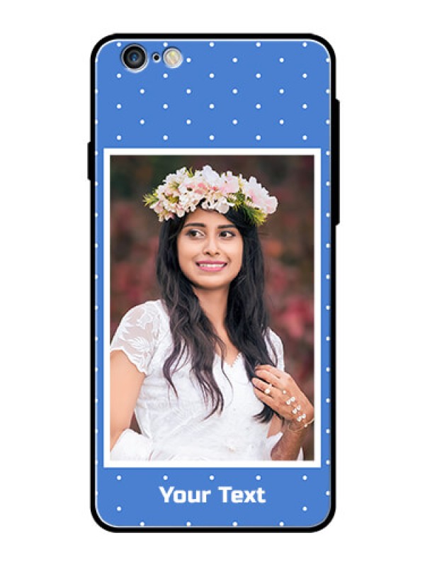 Custom Apple iPhone 6S Plus Photo Printing on Glass Case  - Polka dots design