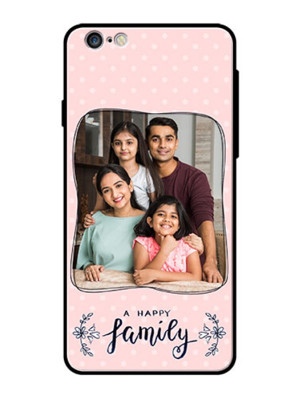 Custom Apple iPhone 6S Plus Custom Glass Phone Case  - Family with Dots Design