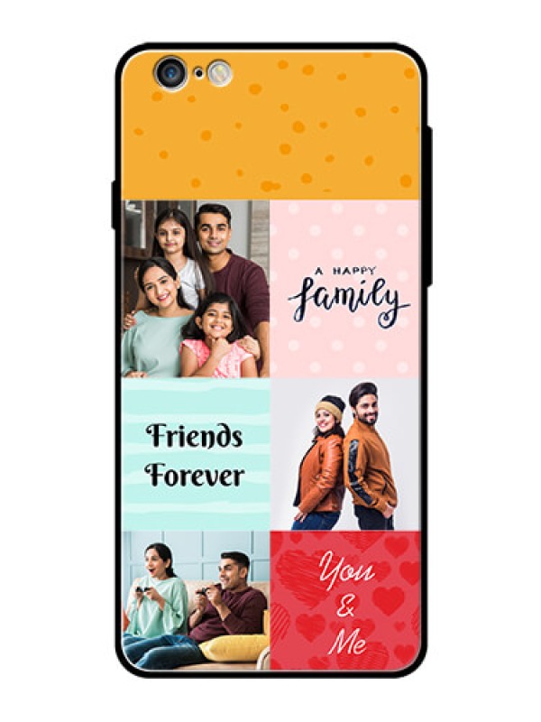 Custom Apple iPhone 6S Plus Personalized Glass Phone Case  - Images with Quotes Design