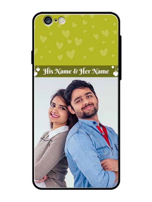 Custom Apple iPhone 6S Plus Custom Glass Phone Case  - You & Me Heart Design