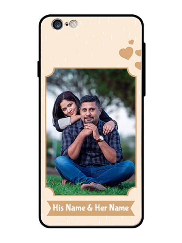 Custom Apple iPhone 6S Plus Custom Glass Phone Case  - with confetti love design 