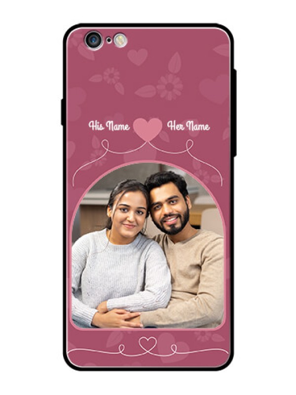 Custom Apple iPhone 6S Plus Photo Printing on Glass Case  - Love Floral Design