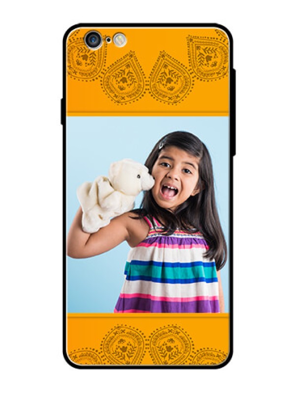 Custom Apple iPhone 6S Plus Personalized Glass Phone Case  - Photo Wedding Design 