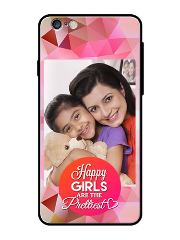 Custom Apple iPhone 6S Plus Photo Printing on Glass Case  - Abstract Triangle Design