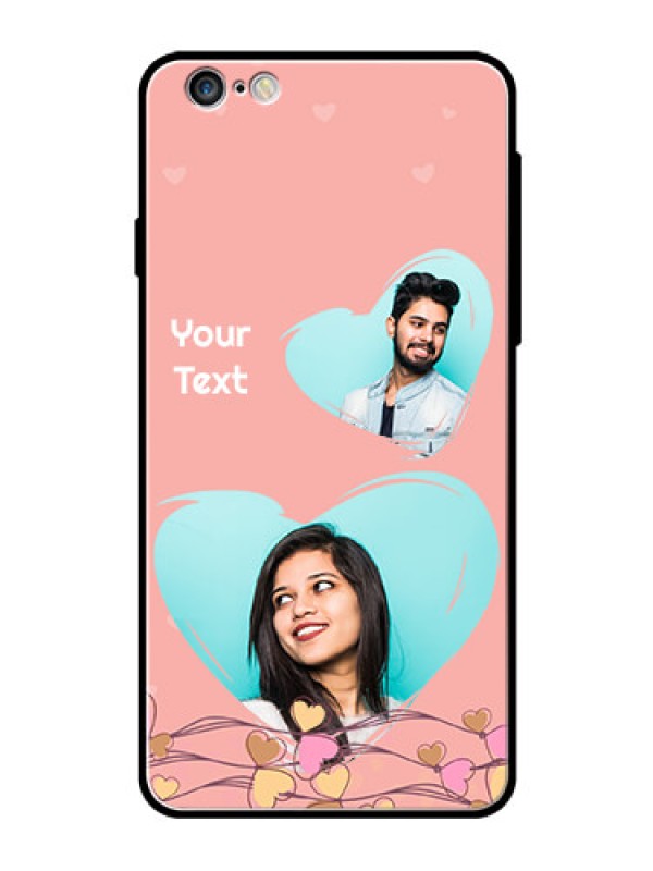 Custom Apple iPhone 6S Plus Custom Glass Mobile Case  - Love Doodle Design