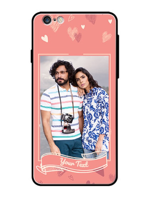 Custom Apple iPhone 6S Plus Custom Glass Phone Case  - Love doodle art Design