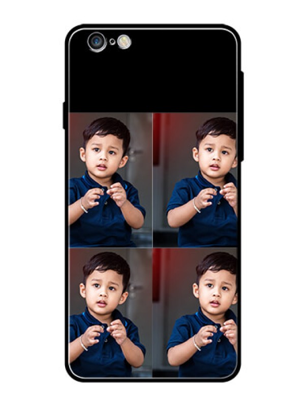 Custom Iphone 6S Plus 4 Image Holder on Glass Mobile Cover