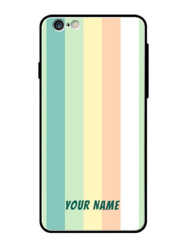 Custom iPhone 6S Plus Photo Printing on Glass Case - Multi-colour Stripes Design