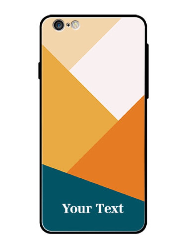 Custom iPhone 6S Plus Personalized Glass Phone Case - Stacked Multi-colour Design