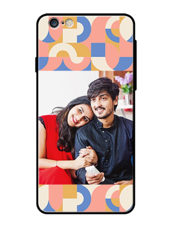 Custom iPhone 6S Plus Photo Printing on Glass Case - Semi-circle Maze Pattern Design