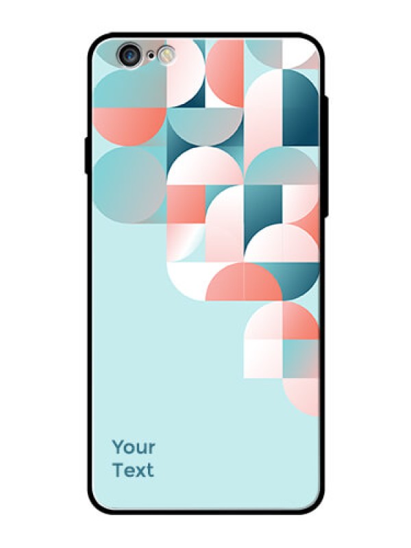 Custom iPhone 6S Plus Custom Glass Phone Case - Stylish Semi-circle Pattern Design