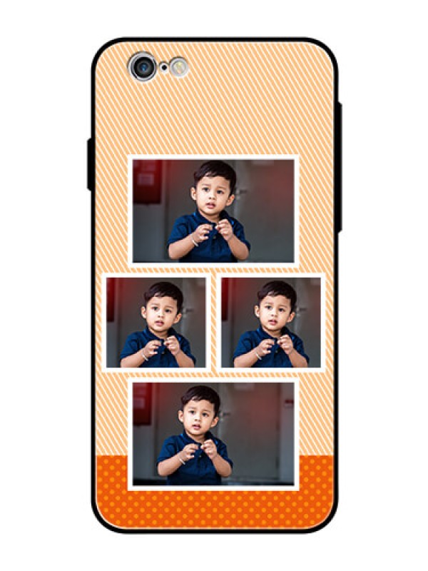 Custom Apple iPhone 6s Photo Printing on Glass Case  - Bulk Photos Upload Design