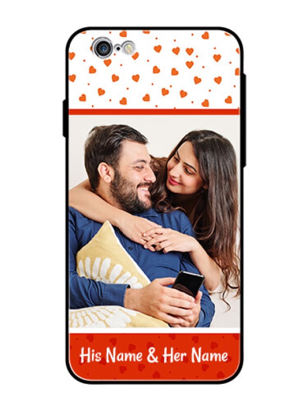 Custom Apple iPhone 6s Custom Glass Phone Case  - Orange Love Symbol Design