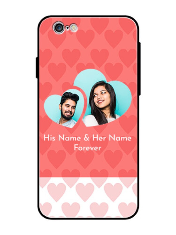 Custom Apple iPhone 6s Personalized Glass Phone Case  - Couple Pic Upload Design
