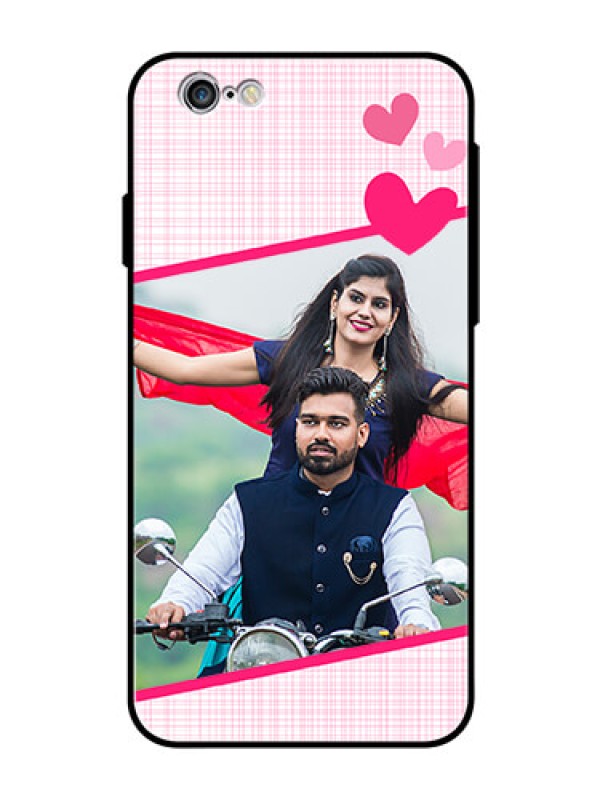 Custom Apple iPhone 6s Custom Glass Phone Case  - Love Shape Heart Design
