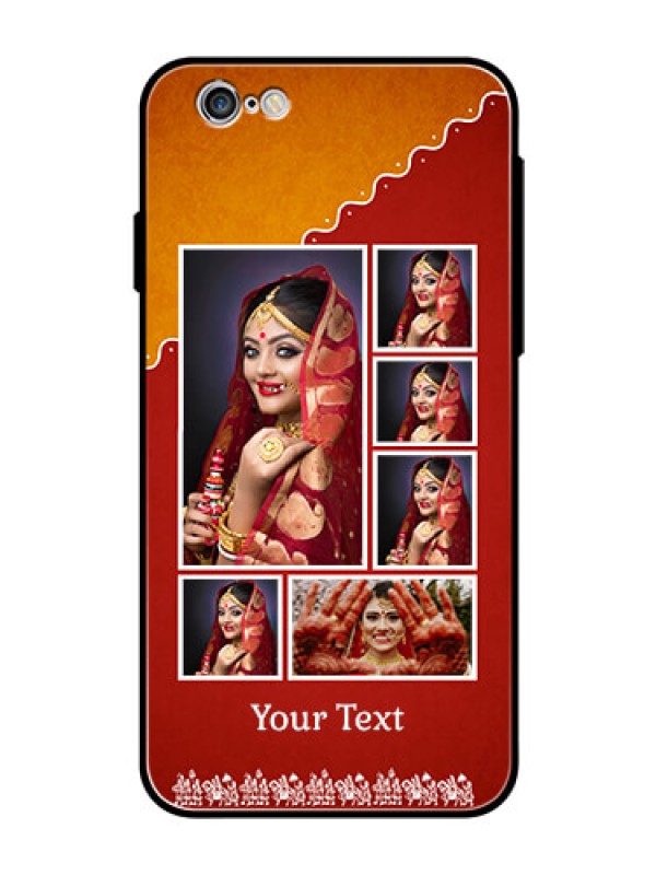 Custom Apple iPhone 6s Personalized Glass Phone Case  - Wedding Pic Upload Design