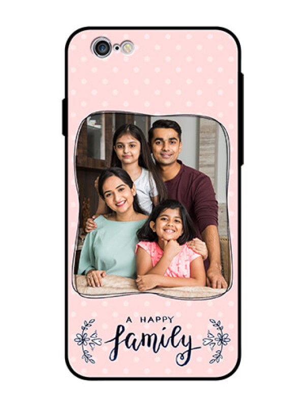 Custom Apple iPhone 6s Custom Glass Phone Case  - Family with Dots Design