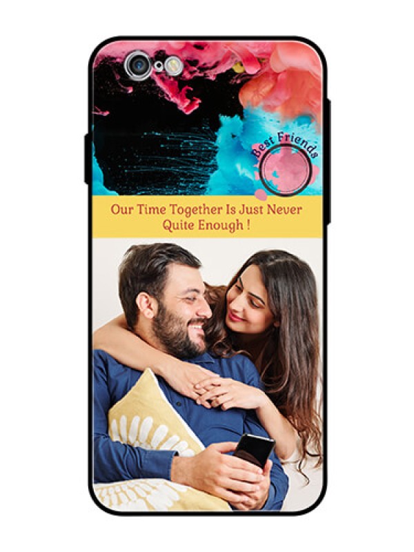 Custom Apple iPhone 6s Custom Glass Mobile Case  - Quote with Acrylic Painting Design