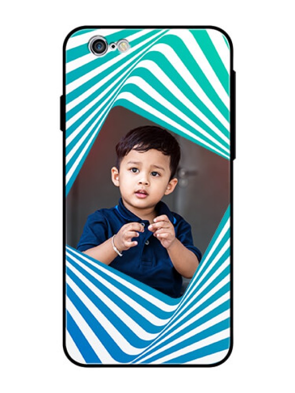 Custom Apple iPhone 6s Personalized Glass Phone Case  - Abstract Spiral Design