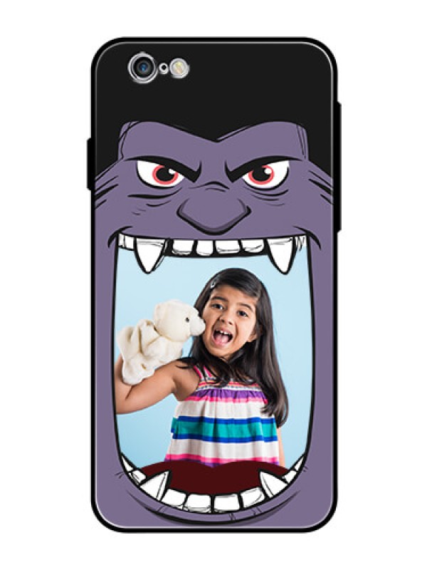 Custom Apple iPhone 6s Custom Glass Phone Case  - Angry Monster Design