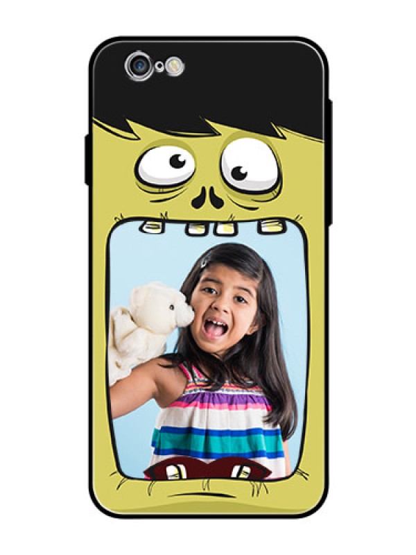 Custom Apple iPhone 6s Personalized Glass Phone Case  - Cartoon monster back case Design