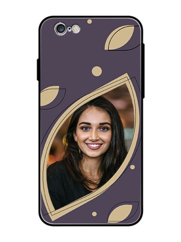 Custom iPhone 6S Custom Glass Mobile Case - Falling Leaf Design