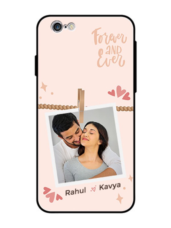 Custom iPhone 6S Custom Glass Phone Case - Forever and ever love Design