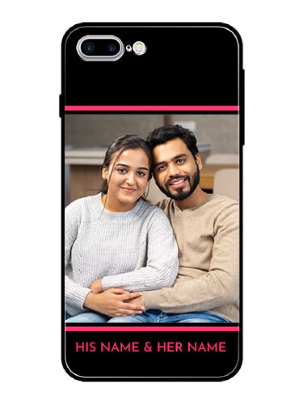 Custom Apple iPhone 7 Plus Custom Glass Mobile Case  - with Add Text Design