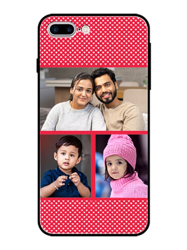 Custom Apple iPhone 7 Plus Personalized Glass Phone Case  - Bulk Pic Upload Design