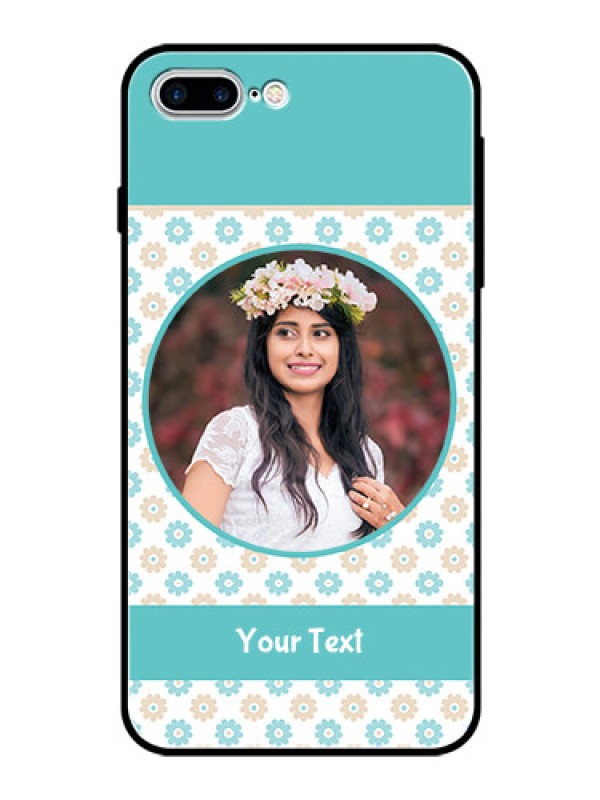 Custom Apple iPhone 7 Plus Custom Glass Mobile Case  - Beautiful Flowers Design