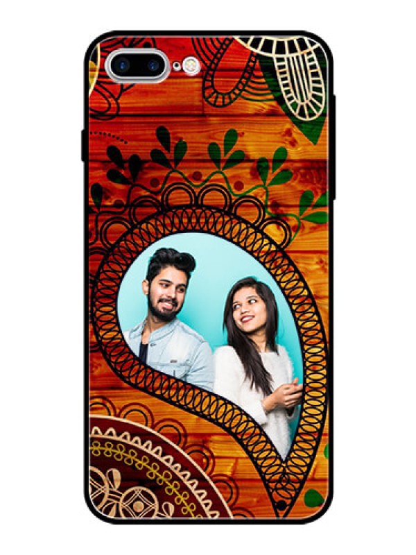 Custom Apple iPhone 7 Plus Personalized Glass Phone Case  - Abstract Colorful Design