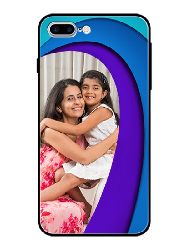 Custom Apple iPhone 7 Plus Photo Printing on Glass Case  - Simple Pattern Design