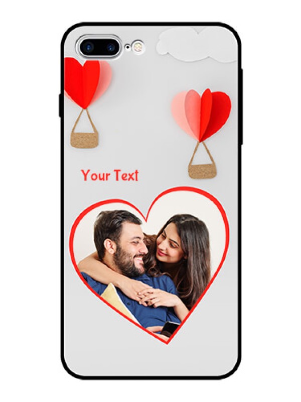 Custom Apple iPhone 7 Plus Custom Glass Mobile Case  - Parachute Love Design
