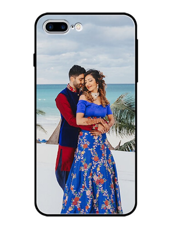 Custom Apple iPhone 7 Plus Photo Printing on Glass Case  - Upload Full Picture Design