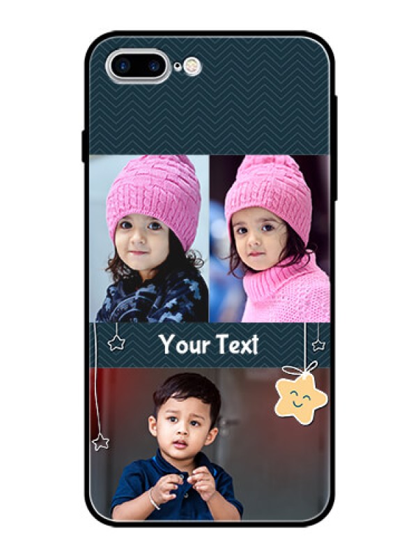 Custom Apple iPhone 7 Plus Custom Glass Mobile Case  - Hanging Stars Design